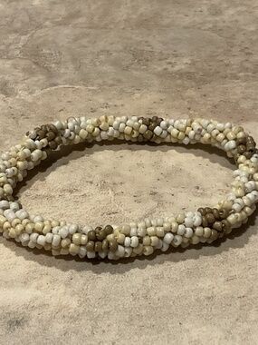 Beaded Neutral Tones Stretch Bracelet